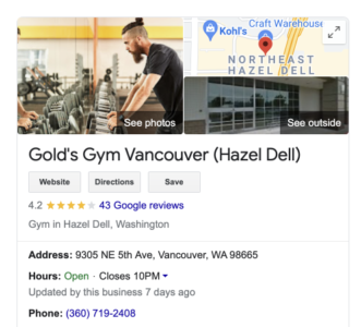 gold's gym hazel dell - Google Search 2022-01-10 13-37-32 image of gold's gym listing