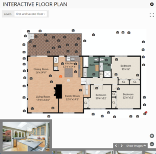 image of a 2D interactive floor plan