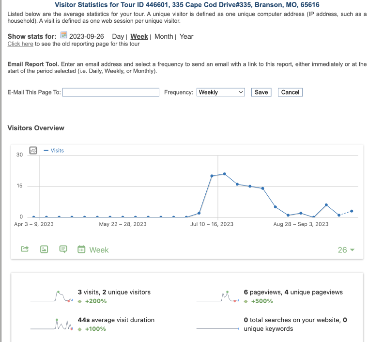 Visitor Statistics detail reporting