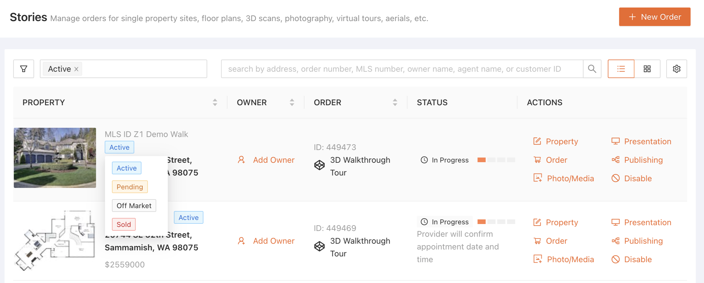 manage story status